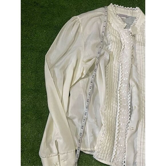 Vintage Lauren Lee Ruffle Blouse SZ 16 Beautiful XL - Picture 15 of 16